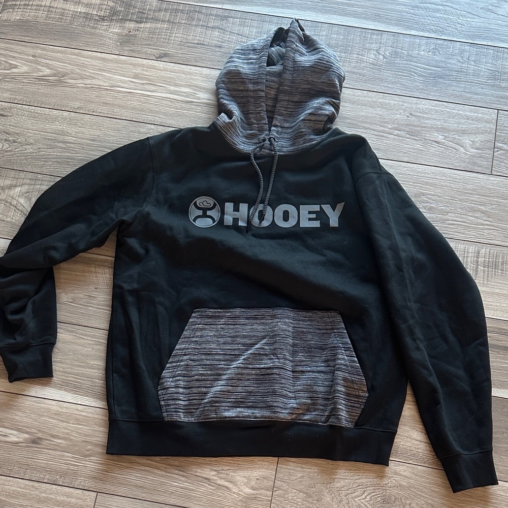 Hooey Men's Black and Gray Pullover Sweater